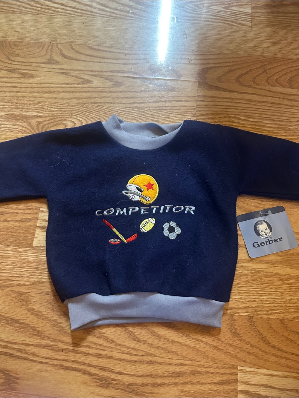 Vintage Gerber Navy and Gray 'Competitor' Sports Pullover